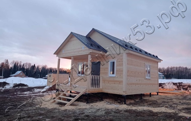 1 Брусовой дом ОД-18 6Х7,5, 42 м², Московская область, Клинский район, деревня Юрьевка (2)